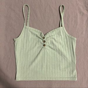 ADORABLE MINTY SPAGHETTI STRAP CROP TOP